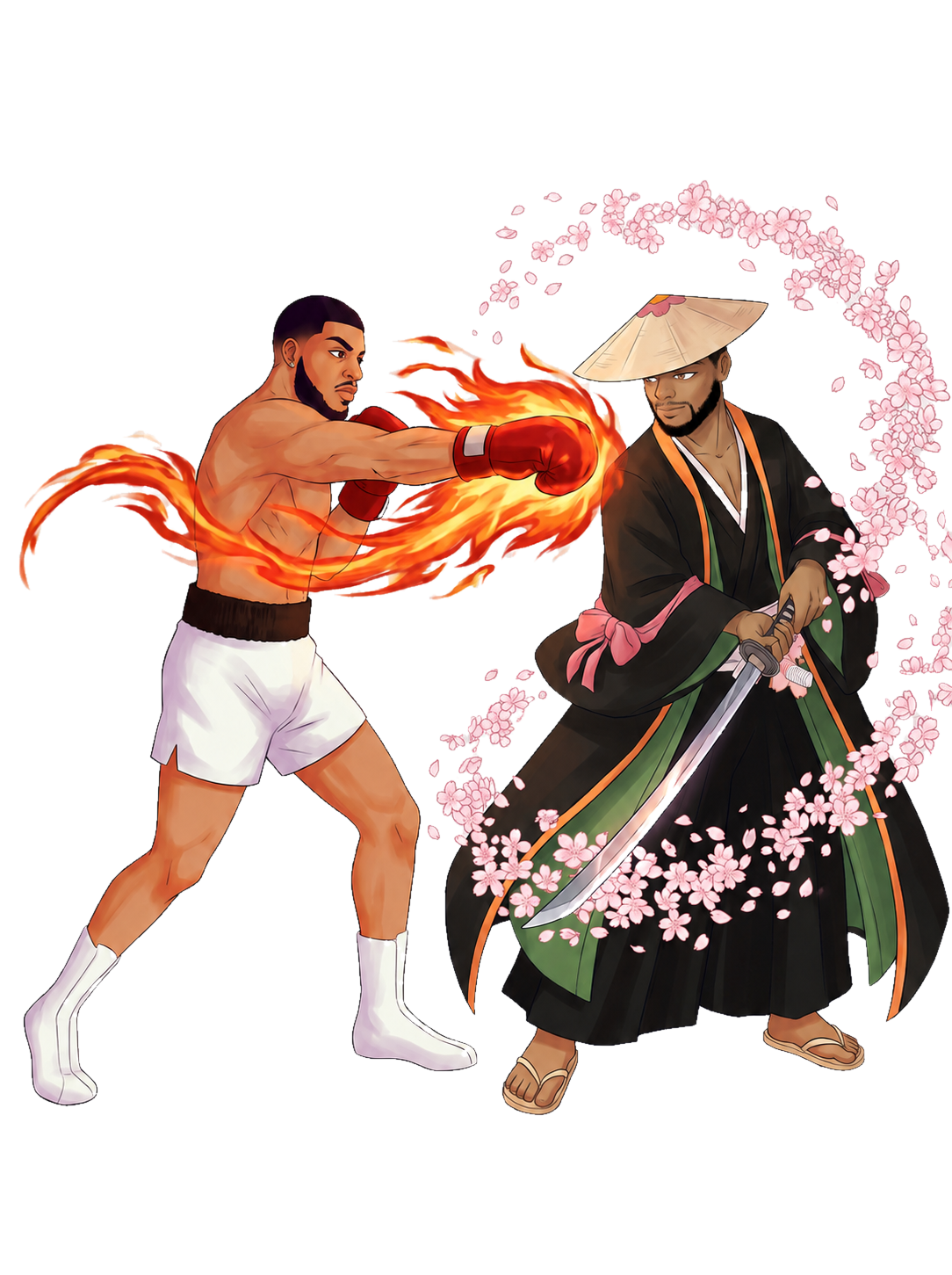 Hooper and Cell competing in combat
