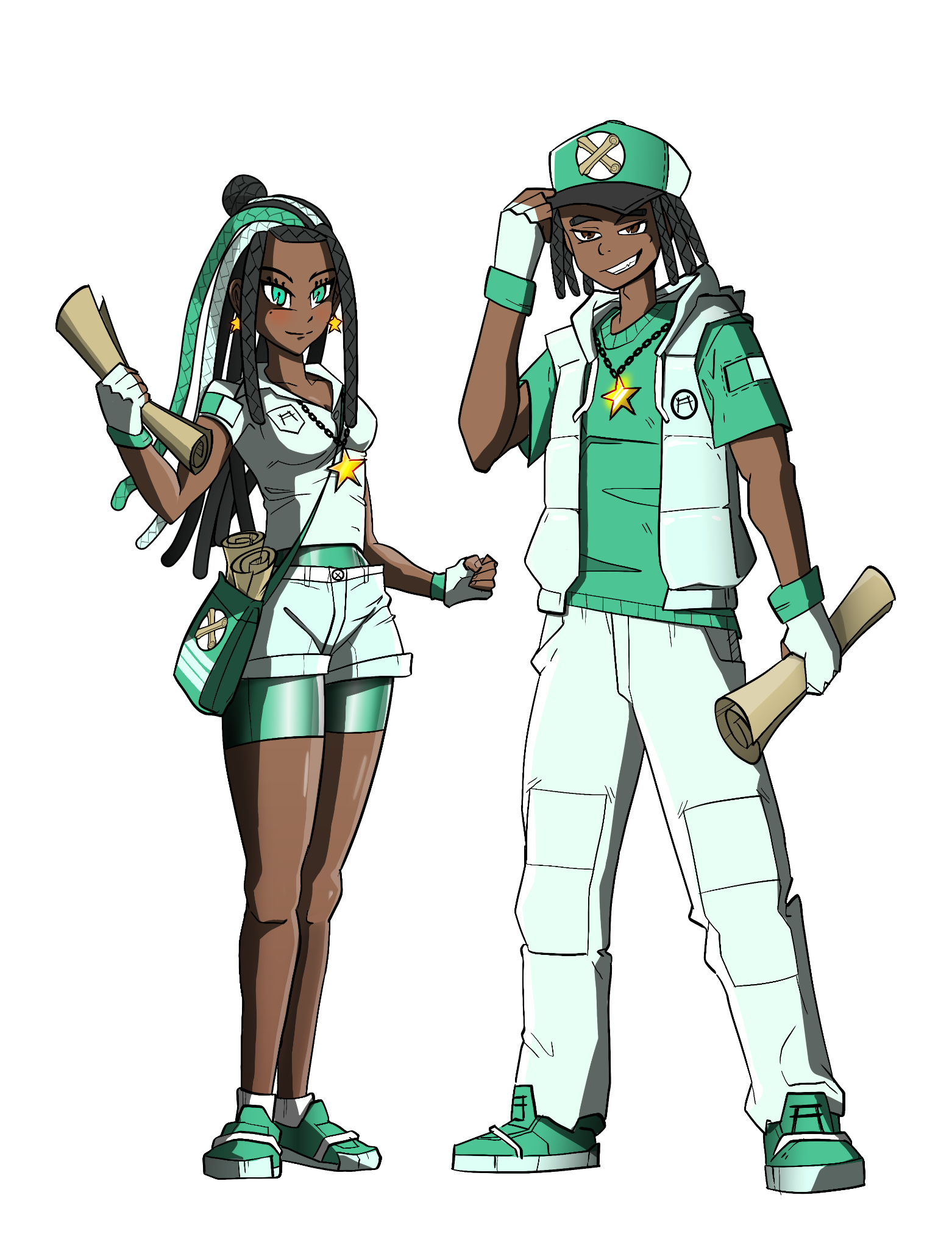 The two main player Tamers from Mojumon Crimson