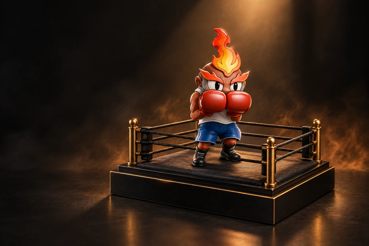 Embrawl collectible concept with a boxing ring display